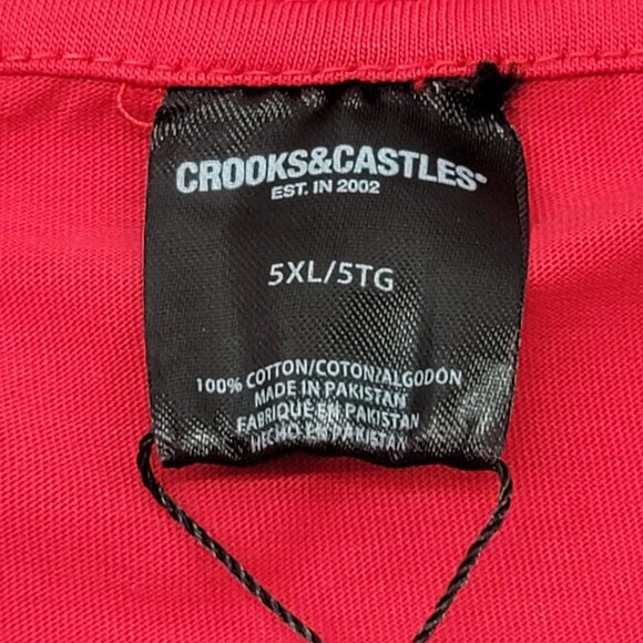 Crooks & Castles Death Row Records Mens ☆ 5XL ☆ T-shirt Red New - Picture 7 of 10